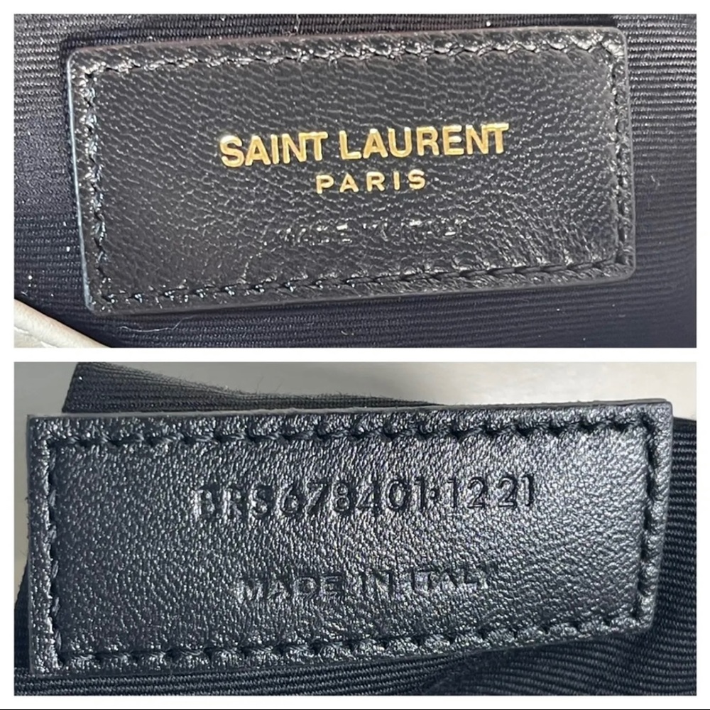 SAINT LAURENT YSL Toy Loulou Matelassé Leather Crossbody Bag - Crema Soft $1850 - Picture 10 of 12